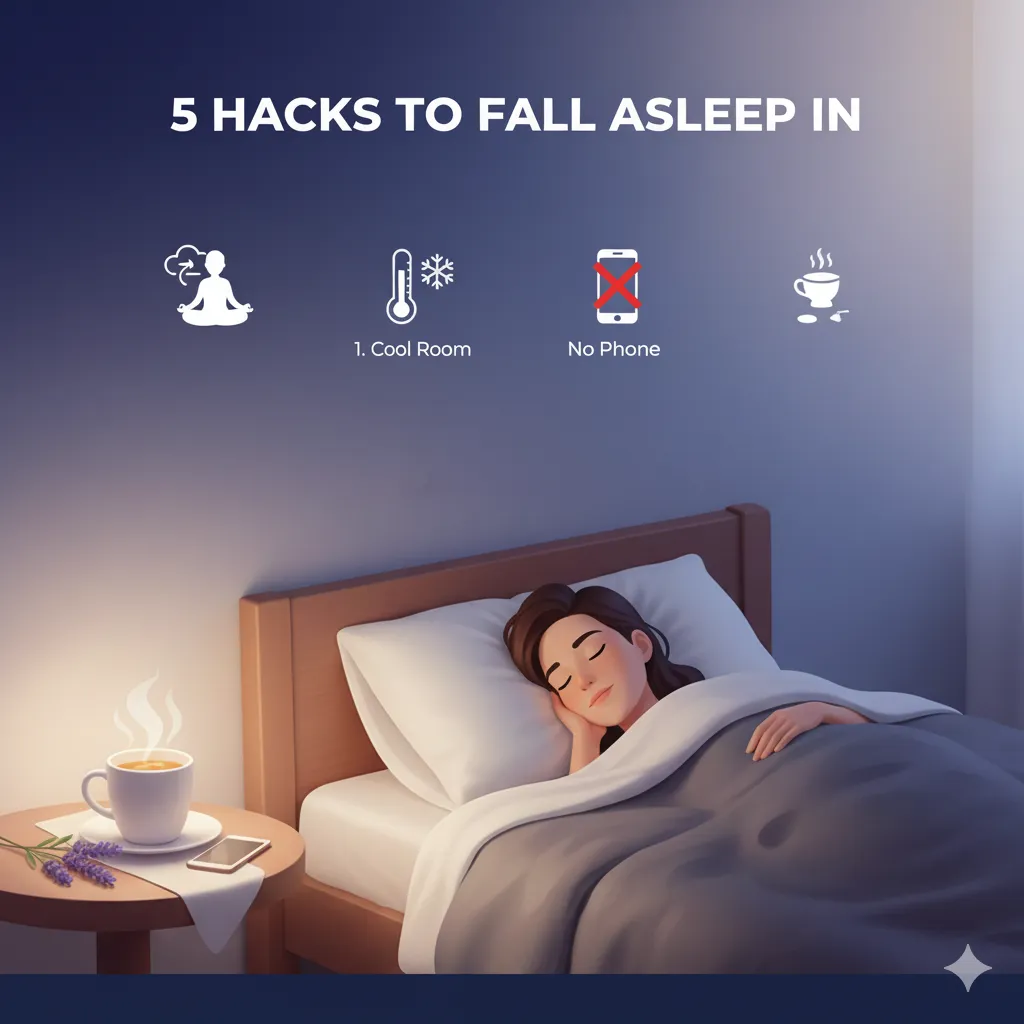 5 Mẹo nhỏ giúp bạn đi vào giấc ngủ nhanh trong vòng 5 phút
